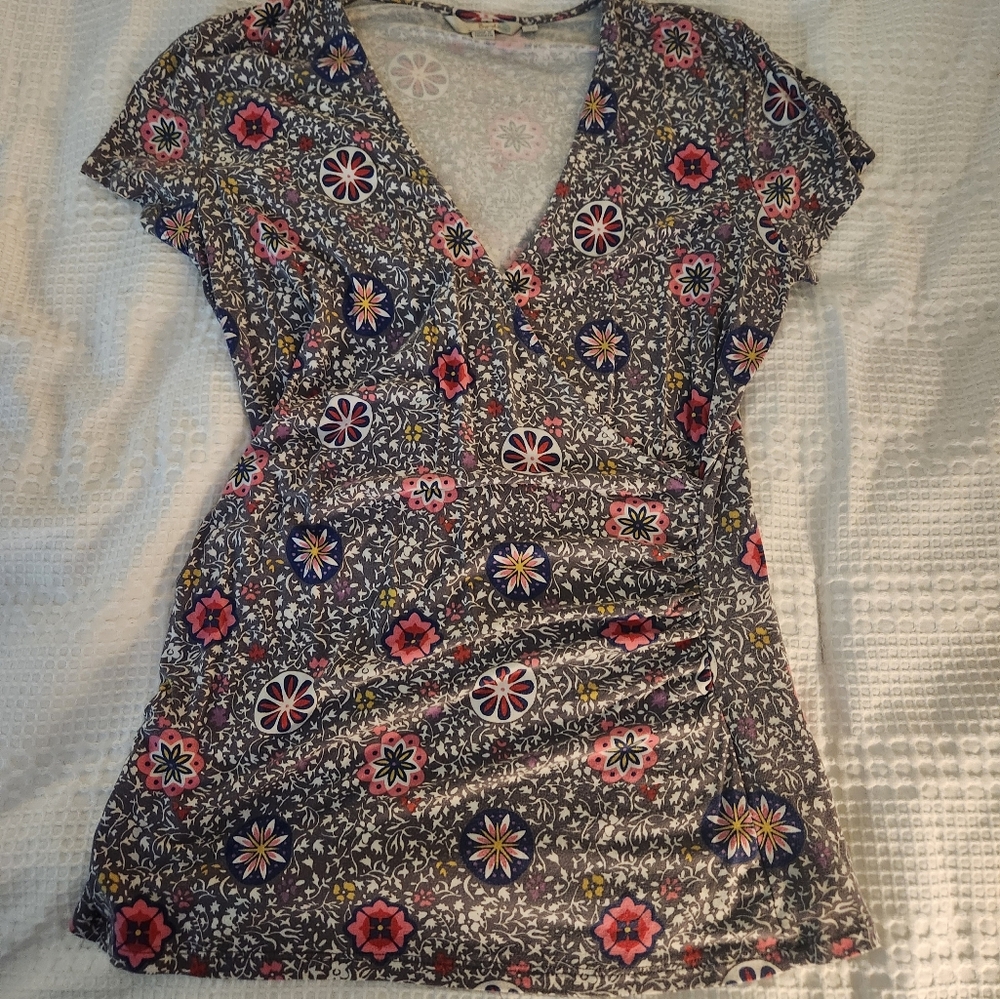 Boden Multicolor Floral Blouse